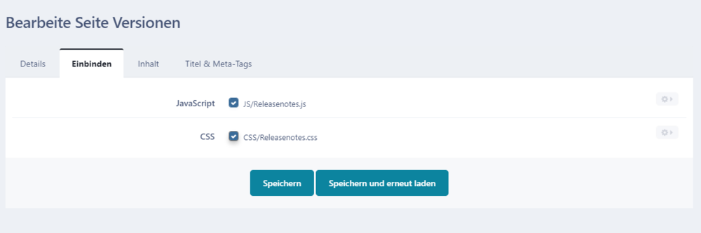 CSS und JS einbinden