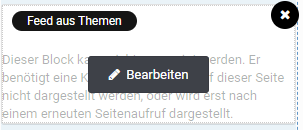 Einstellungen für Seitenblock