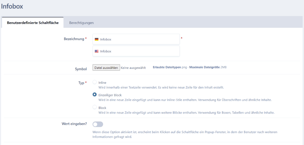 Benutzerdefinierte Schaltfläche für CKEditor